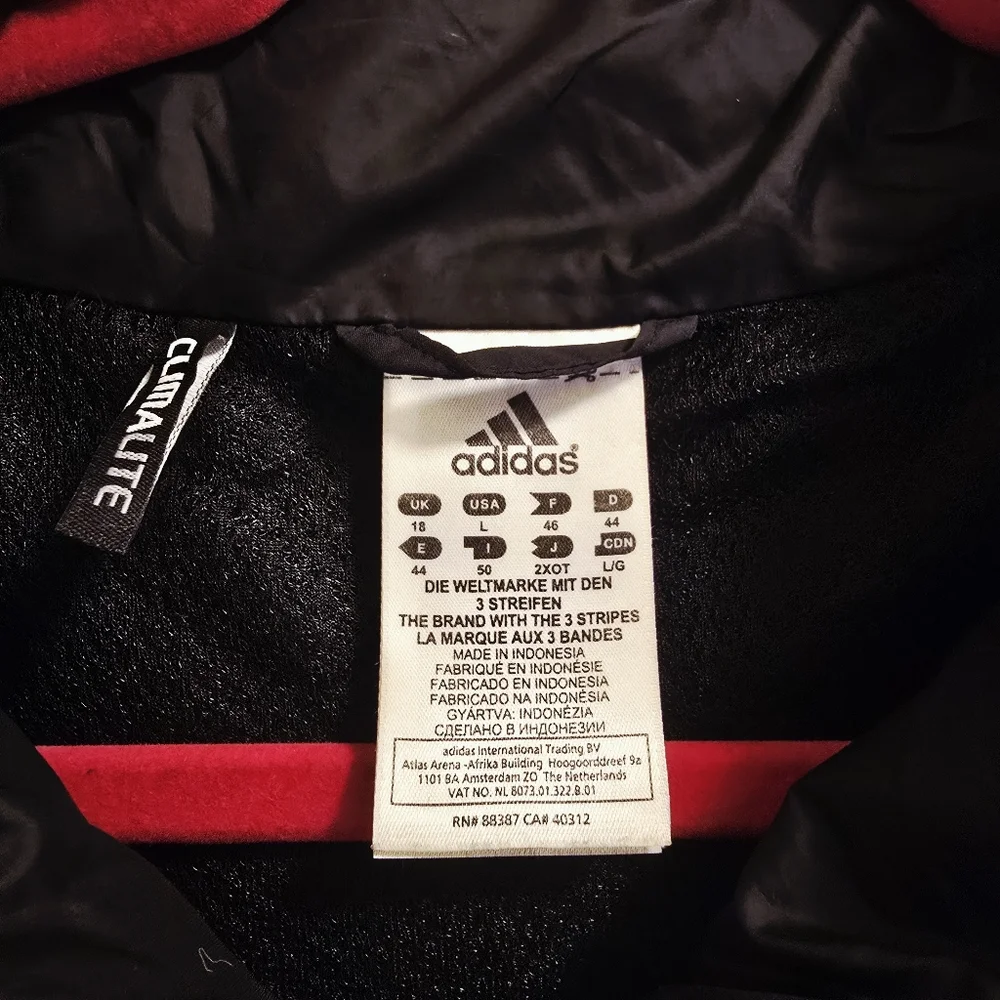 Adidas Climalite Full Zip Short Sleeve Black Runners Jacket - Sz Lg